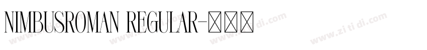 NimbusRoman Regular字体转换